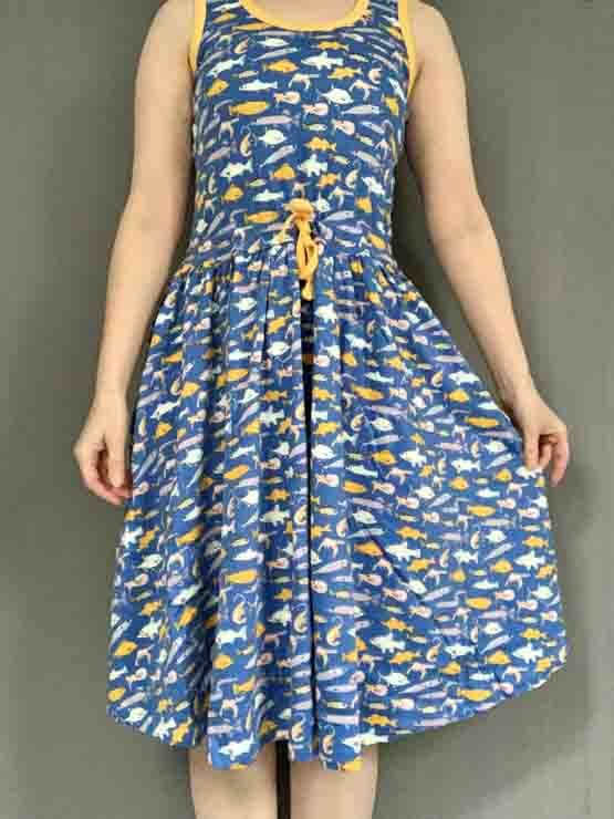 Duns L/S Gathered Dress, Hearts main image 0