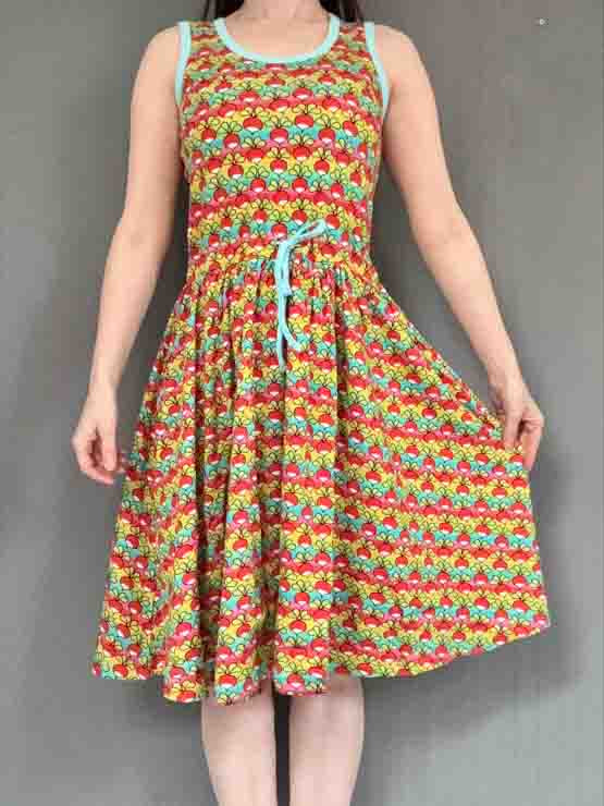 Duns L/S Gather Dress, Radish Prism Pink Sachet Pink Taping main image 0