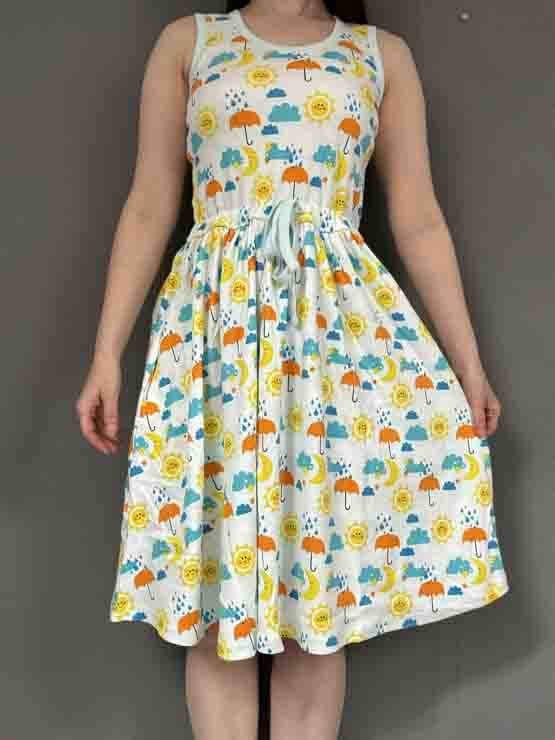 Duns L/S Gathered Dress, Hearts