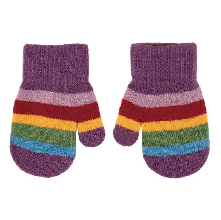 Villervalla Mitten Gloves – Multistripe Acai – Strawberry Meerkat Boutique