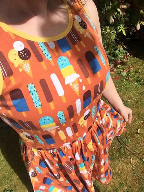 DUNS Sleeveless Gathered Dress Adult - Ice Cream Pumpkin Strawberry Meerkat Boutique DUNS Sleeveless Gathered Dress Adult - Ice Cream Pumpkin Strawberry Meerkat Boutique